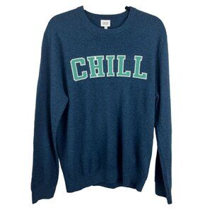 Celio Wool-Cashmere Blend "Chill" Soft Letter Sweater Mens Size L